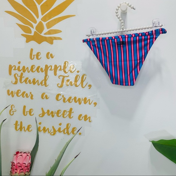 SOLID & STRIPED The LuLu Blue Pink Stripe Bikini Swim Bottom Size XS NWT - Picture 10 of 12